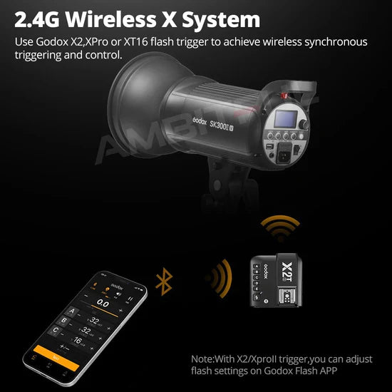 Godox SK300II-V LED flash da studio 300W con luce pilota e sistema wireless