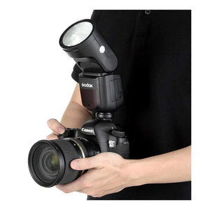 Godox V1 flash a slitta TTL HSS con testa rotonda per Canon Nikon Sony Fujifilm Olympus Panasonic