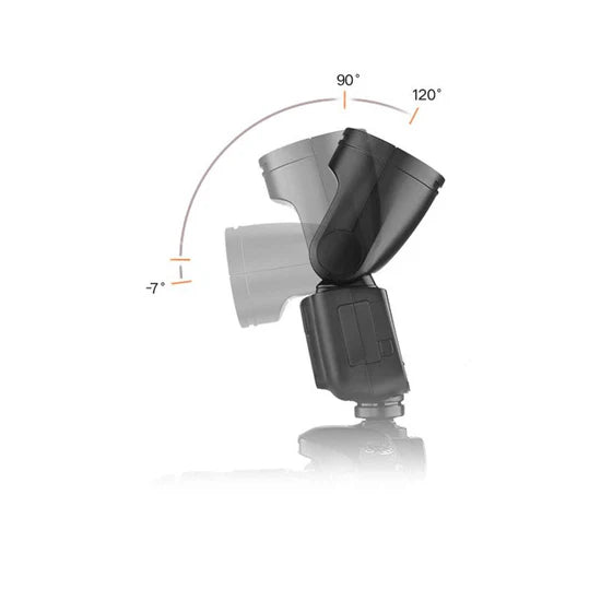 Godox V1 flash a slitta TTL HSS con testa rotonda per Canon Nikon Sony Fujifilm Olympus Panasonic