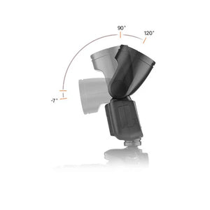 Godox V1 flash a slitta TTL HSS con testa rotonda per Canon Nikon Sony Fujifilm Olympus Panasonic