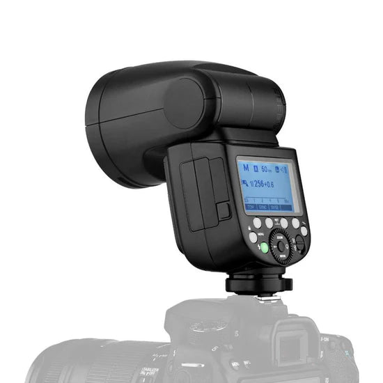 Godox V1 flash a slitta TTL HSS con testa rotonda per Canon Nikon Sony Fujifilm Olympus Panasonic