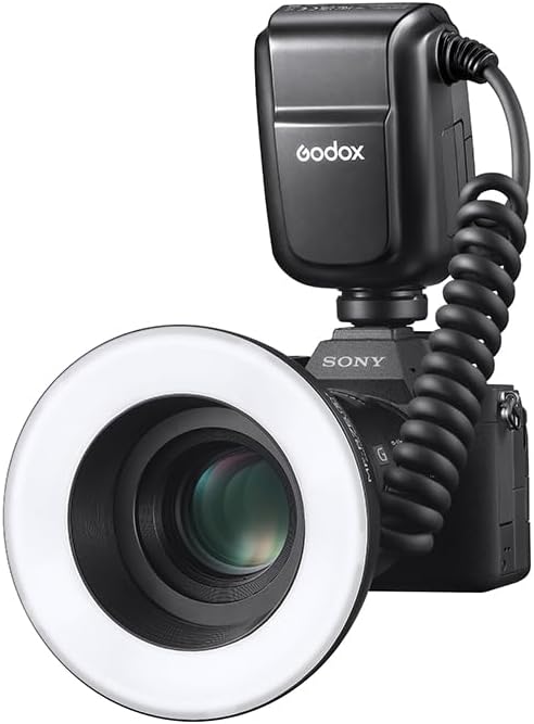 Godox MF-R76S+ Flash ad anello con modalità TTL per fotografia intraorale, Compatibile Sony Canon Nikon Panasonic Fuji