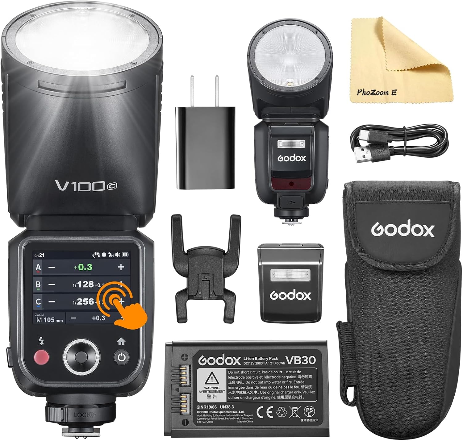 Godox V100 Testa Rotonda Flash 100w