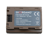 Giordano® Batteria al Litio 2600mah USB C Compatibile Sony NP FZ100 FZ100 A7 A7R A7S A9 A1 II III IV