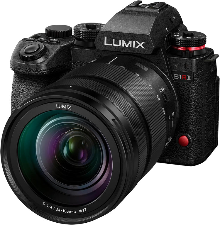 Panasonic Lumix S1R MII con obiettivo Lumix S 24–105mm F4 Macro O.I.S. mirrorless full frame 44 MP L-Mount 8K