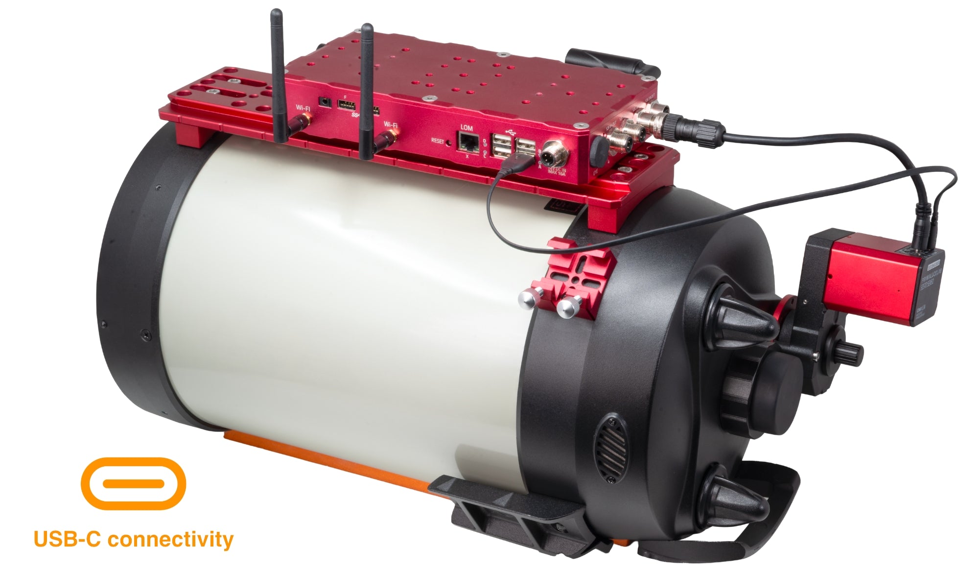 Motore di messa a fuoco robotico PrimaLuceLab SESTO SENSO 3 SC per telescopi Schmidt-Cassegrain, EdgeHD e RASA con connessione USB-C e Wi-Fi