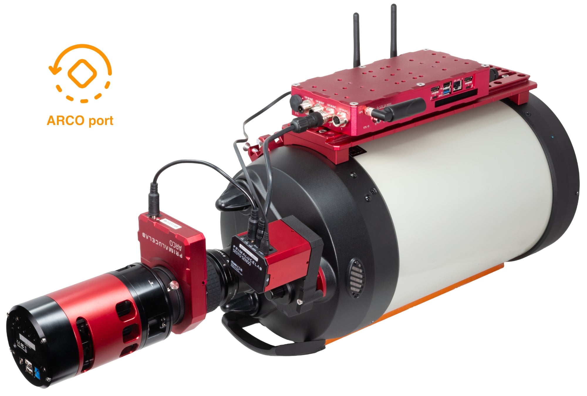 Motore di messa a fuoco robotico PrimaLuceLab SESTO SENSO 3 SC per telescopi Schmidt-Cassegrain, EdgeHD e RASA con connessione USB-C e Wi-Fi