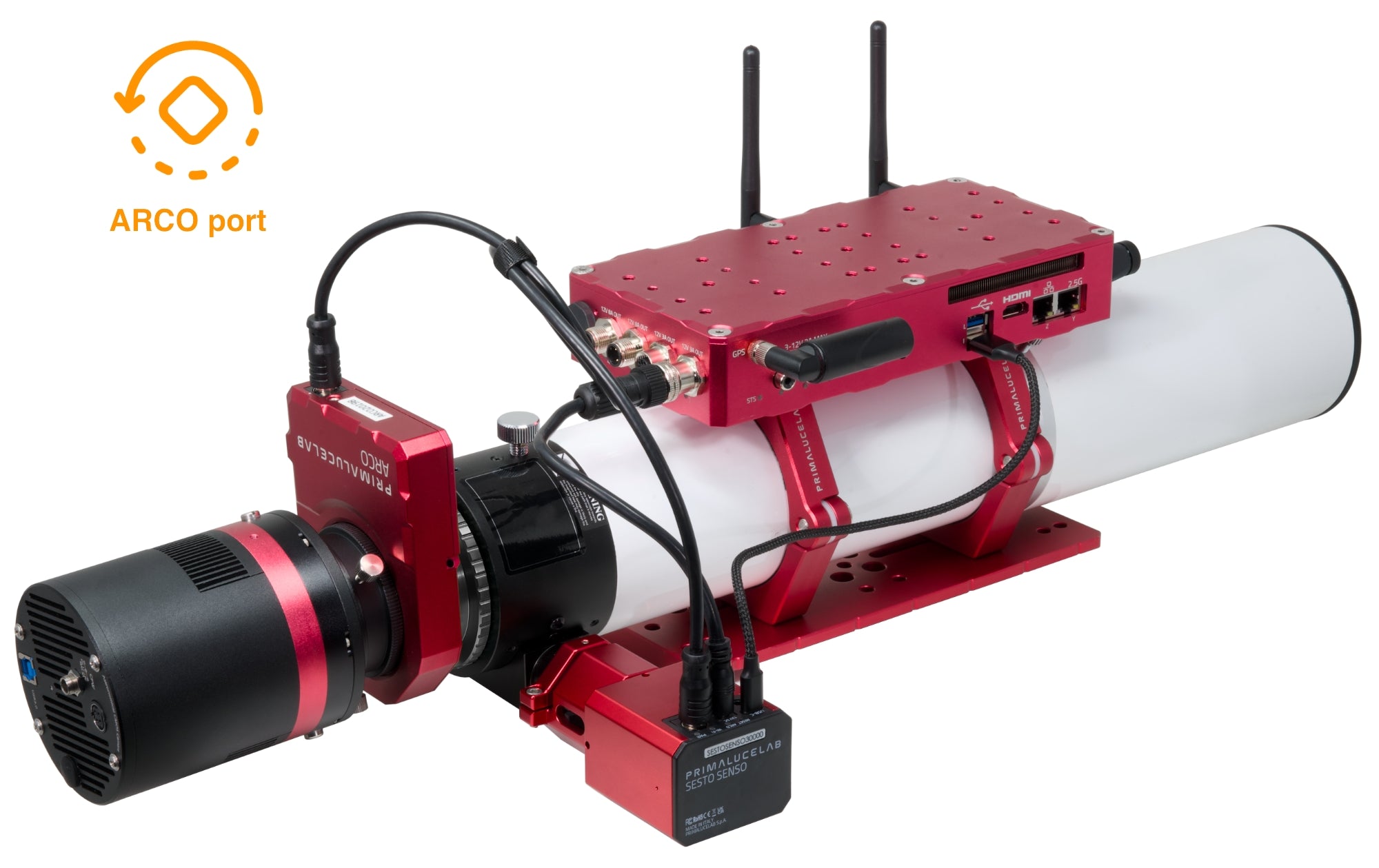 Motore di messa a fuoco robotico PrimaLuceLab SESTO SENSO 3 per focheggiatori esterni Crayford e a cremagliera, con connessione USB-C e Wi-Fi