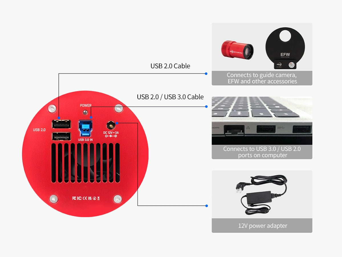 ZWO ASI2600MM-P25 camera monocromatica CMOS 25 MP raffreddata