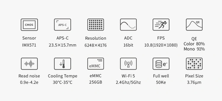ZWO ASI2600MM Air camera astronomica monocromatica APS-C