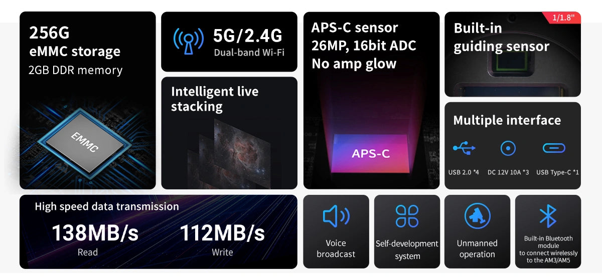 ZWO ASI2600MM Air camera astronomica monocromatica APS-C