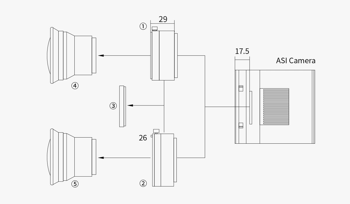 ZWO ASI2600MM Duo fotocamera astronomica monocromatica APS-C