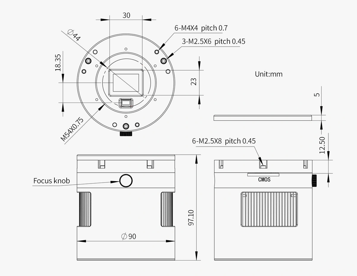 ZWO ASI2600MM Duo fotocamera astronomica monocromatica APS-C