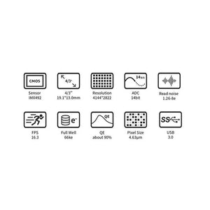 ZWO ASI294MM fotocamera astronomica monocromatica