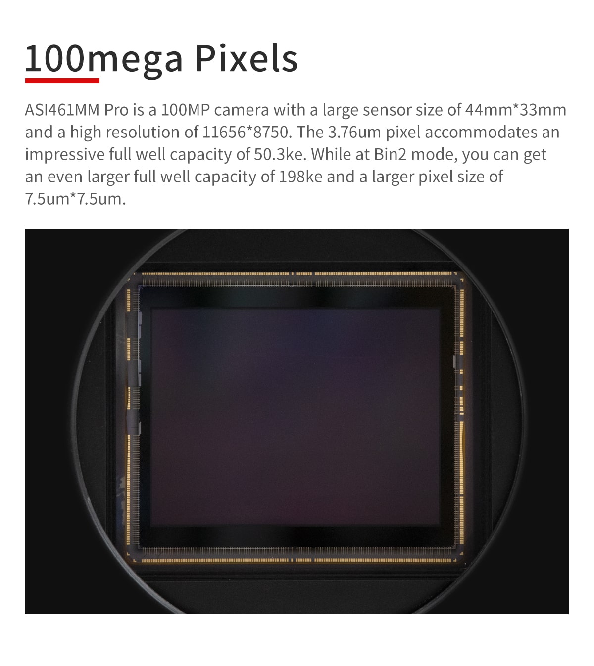 ZWO ASI461MM-P camera astronomica CMOS monocromatica raffreddata