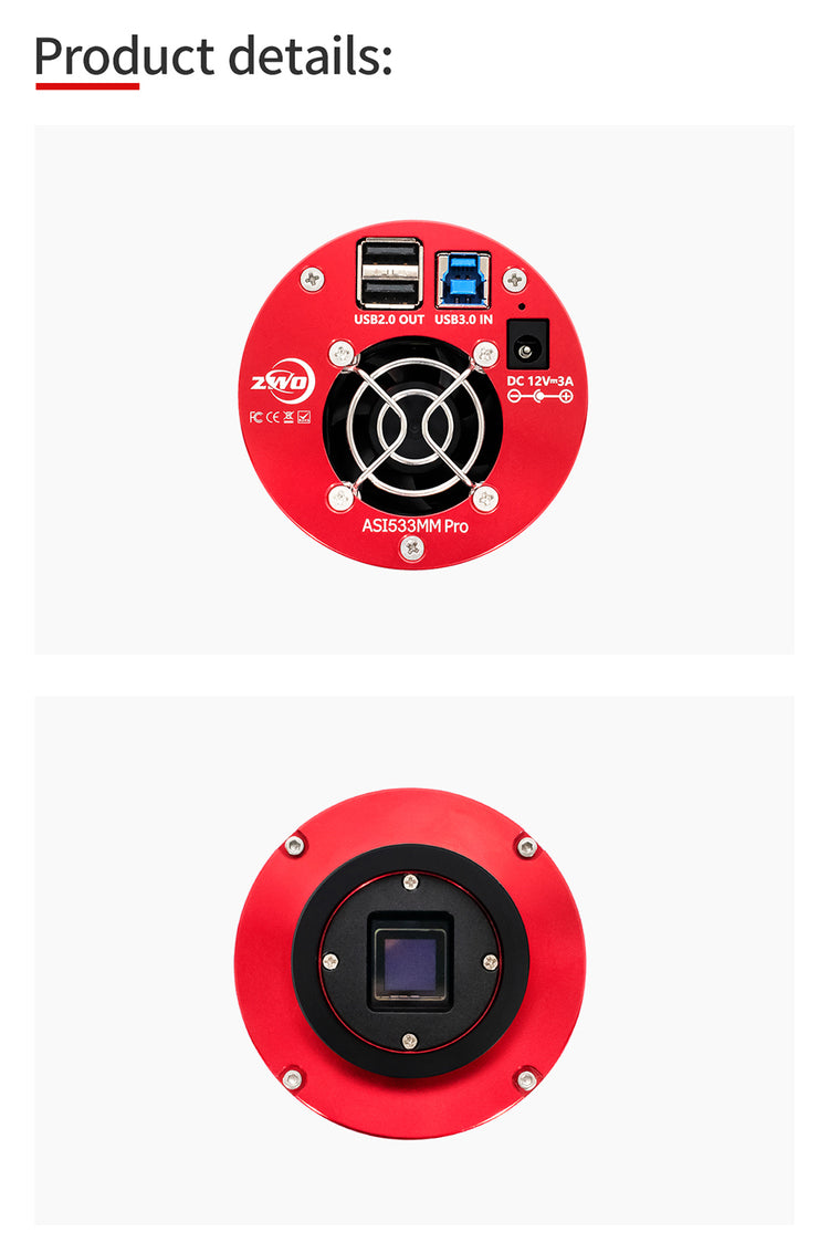 ZWO ASI533MM Pro fotocamera astronomica monocromatica