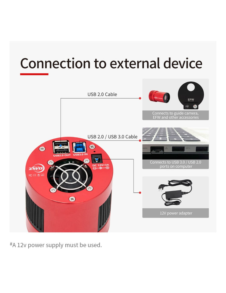 ZWO ASI991MM-P camera astronomica NIR SWIR con sensore InGaAs