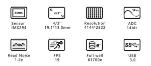 ZWO ASI294MC fotocamera astronomica a colori 4/3