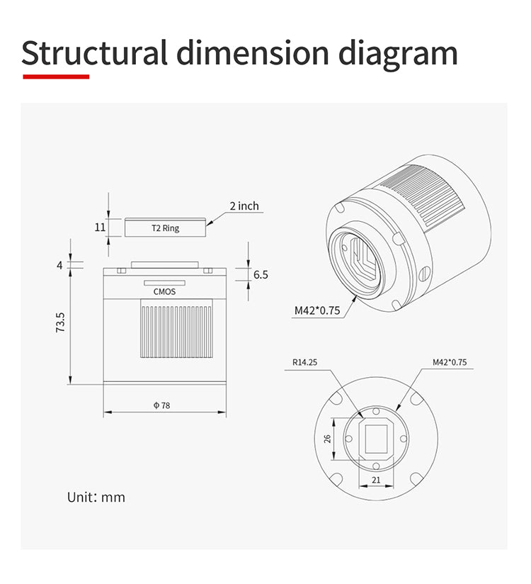 ZWO ASI992MM-P camera NIR SWIR InGaAs raffreddata