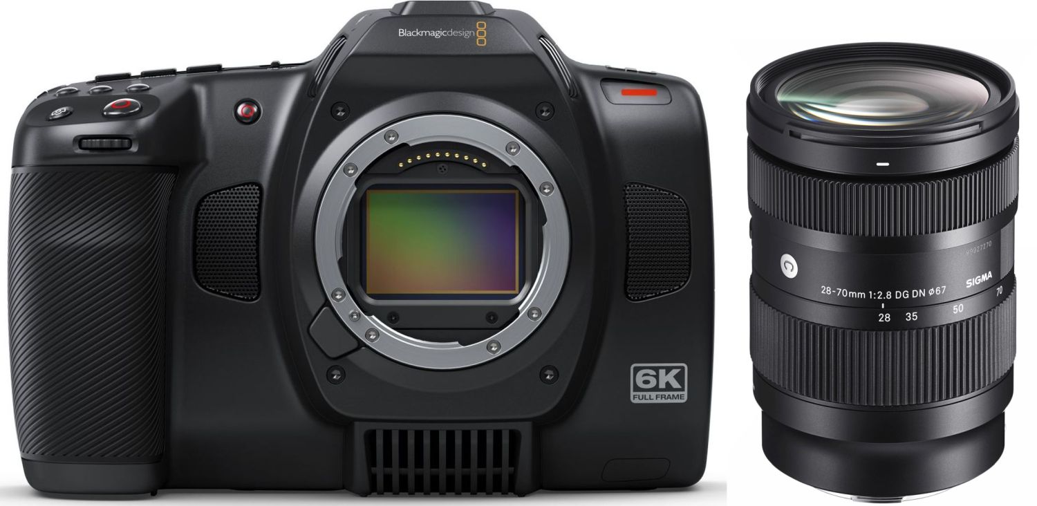 Blackmagic Cinema Camera 6K + Sigma 28-70mm f/2.8 DG DN (C) for L-Mount | Obiettivo Zoom