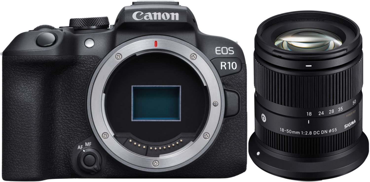 Canon EOS R10 + Sigma 18-50mm f/2.8 DC DN (C) RF-Mount | Obiettivo Zoom per Canon RF