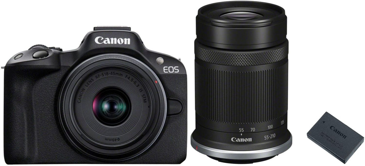 Canon EOS R50 Kit 18-45 + 55-210mm + Battery