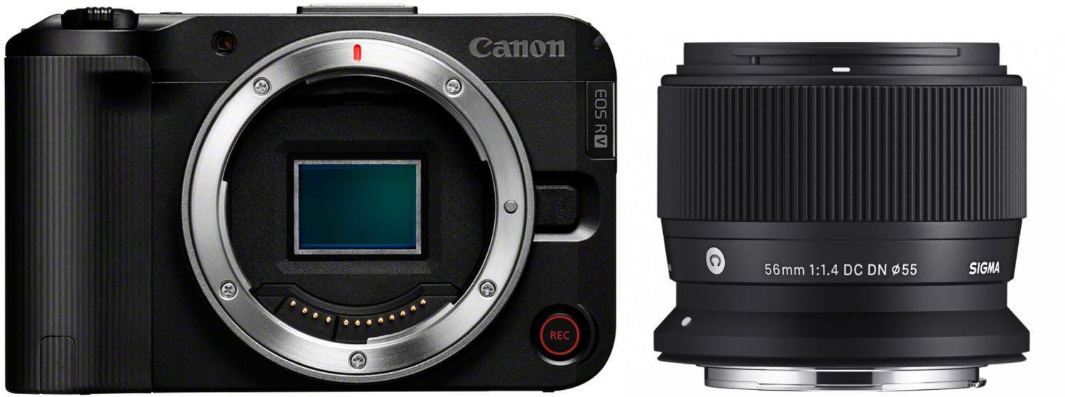 Canon EOS R50V + Sigma 56mm f/1.4 DC DN (C) RF-Mount | Obiettivo a Focale Fissa per Canon RF
