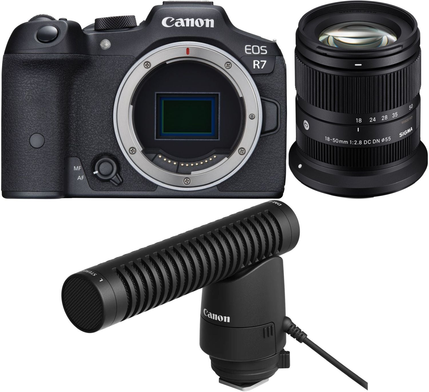 Canon EOS R7 + Sigma 18-50mm f/2.8 DC DN (C) + DM-E1 directional microphone | Obiettivo Zoom per Canon EOS R