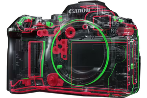 Canon EOS R6 Mark III, spaccato con le guarnizioni contro polvere e umidità