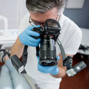 Godox mf12 dk3 Dental Flash Kit Sistema Macro Per Fotografia Odontoiatrica - vista laterale prodotto