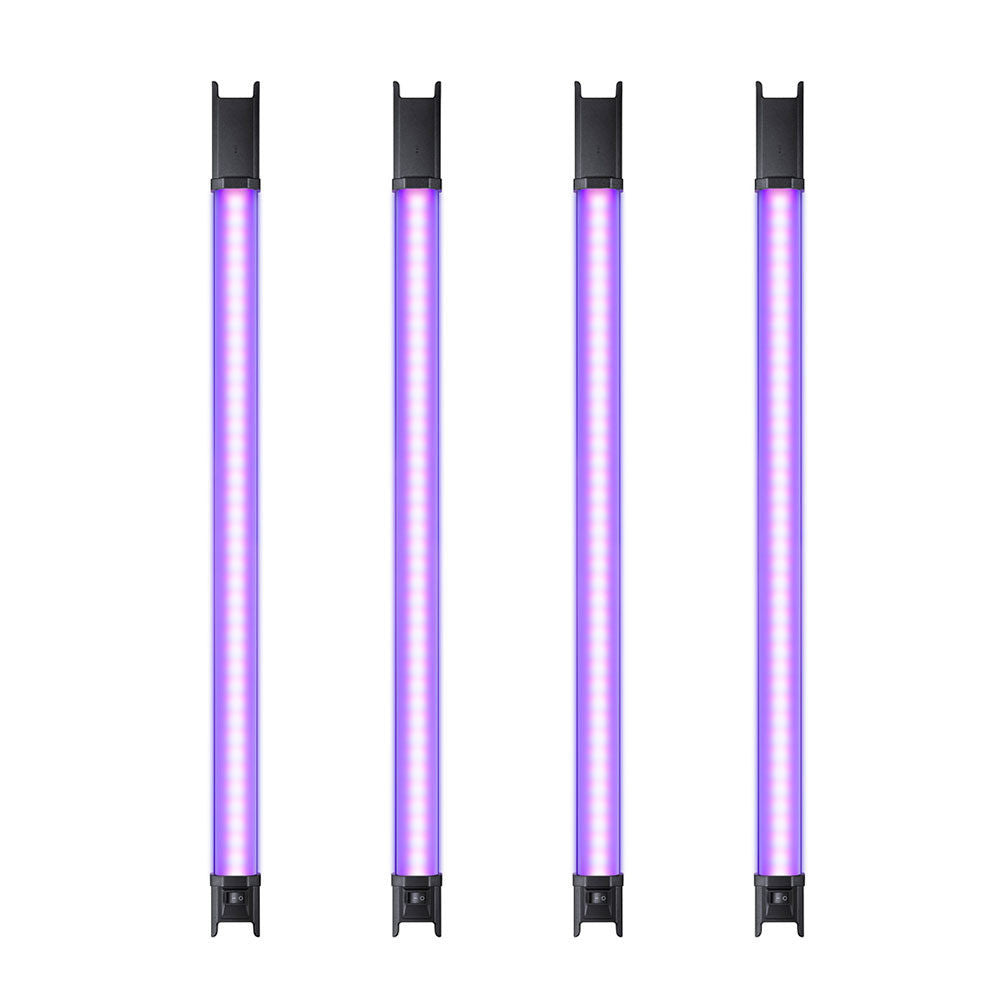 Godox TL60 4Kit Tubo Led RGB con Effetti, Temperatura Colore 2700K - 6500K