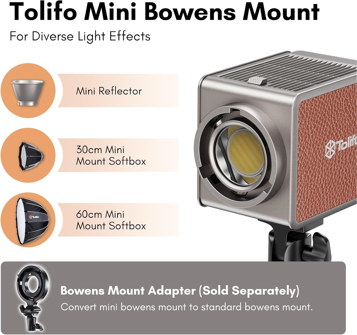 Tolifo Pl 200b Ac LED Video Light 2700k 6500k 41200lux 1m 27 CRI 97 TLCI 98 12 Effetti Lighting