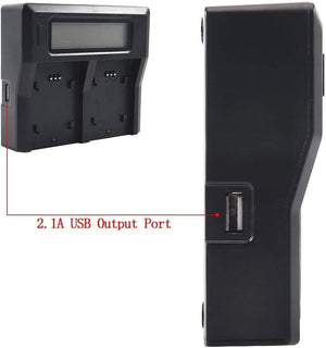 Take LCD Caricabatterie Doppio con Display per Batterie Sony FZ100
