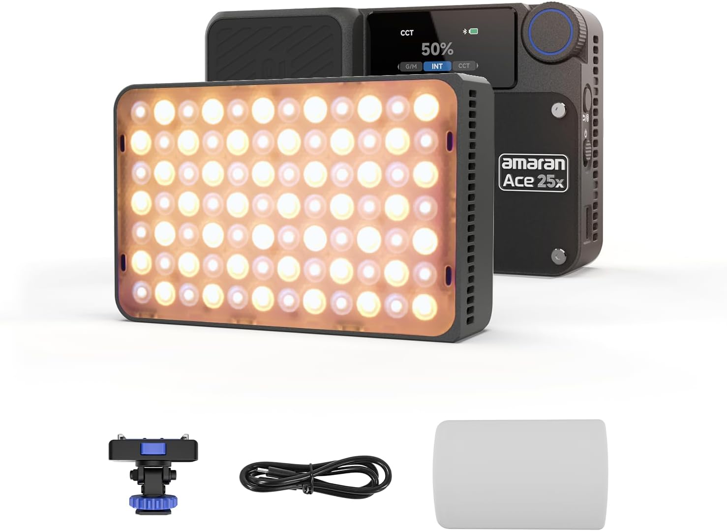 Amaran Ace 25x Luce LED Bi-Color, 32W Luce Video On-Camera, 2700K-6500K