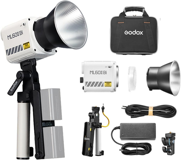 GODOX ML60II Bi 70W Kit luce video bicolore 2800K-6500K, 11 Effetti scena di illuminazione 