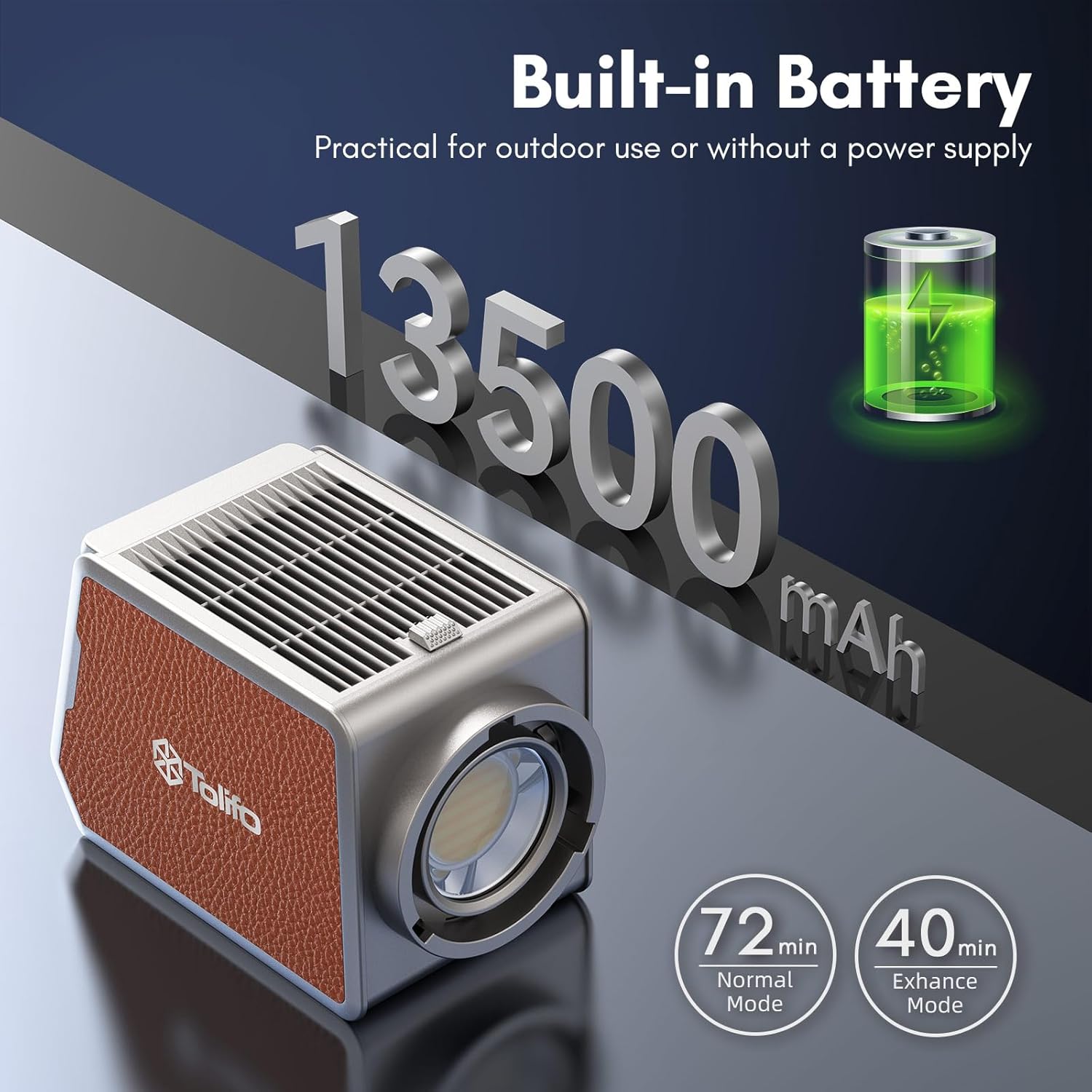 Tolifo Pl 60b 60w LED Video Light con Batteria Integrata COB per Fotografia con Attacco Bowens