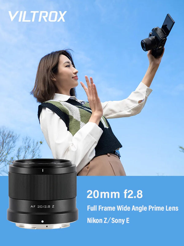 VILTROX 20mm f2.8 Obiettivo grandangolare AF Full Frame 20mm f/2.8 Prime per Sony e Nikon