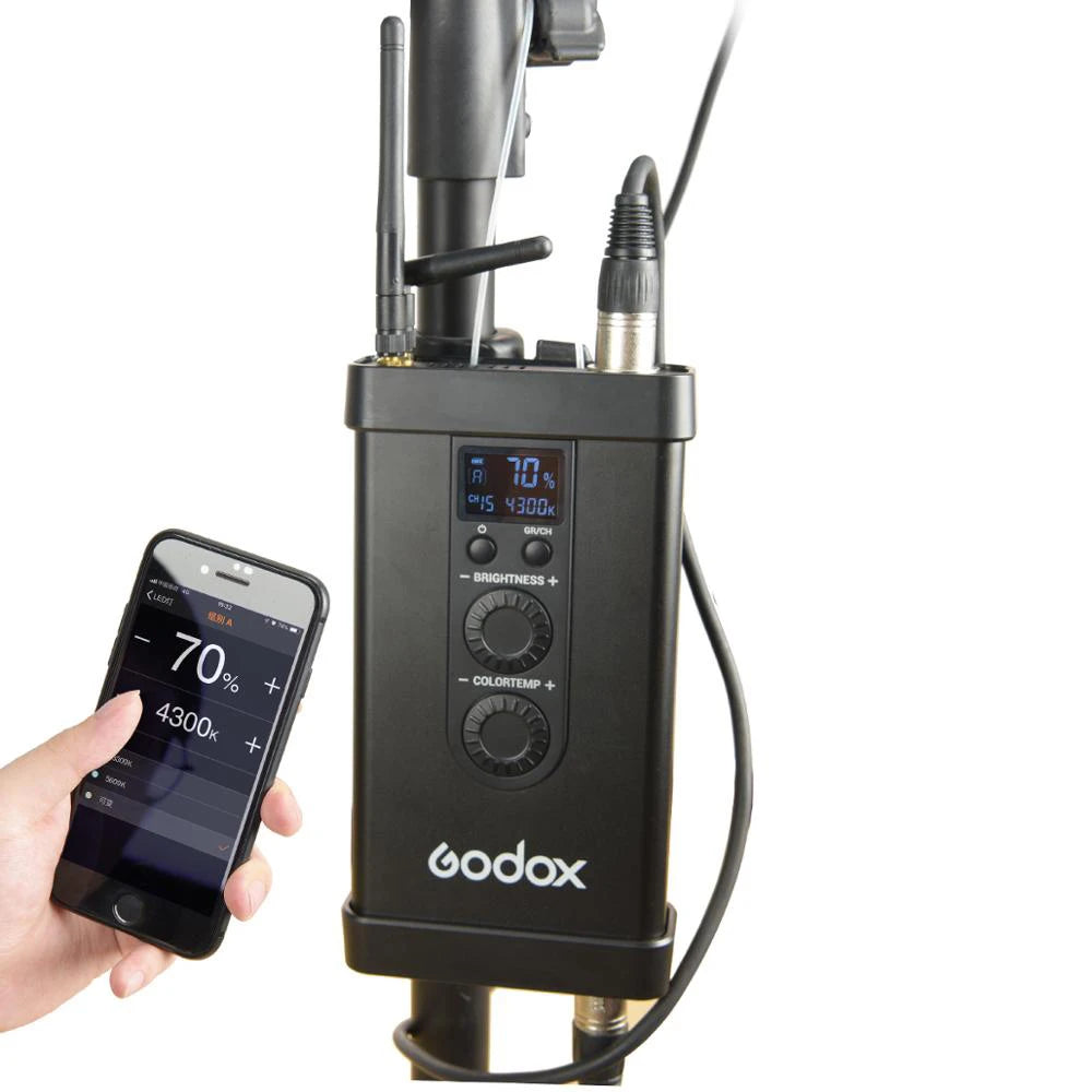 Godox FL150R Illuminatore LED flessibile da 150W con controller, telecomando e supporto a X