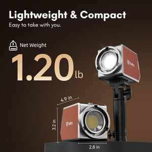 Tolifo Pl 60b 60w LED Video Light con Batteria Integrata COB per Fotografia con Attacco Bowens
