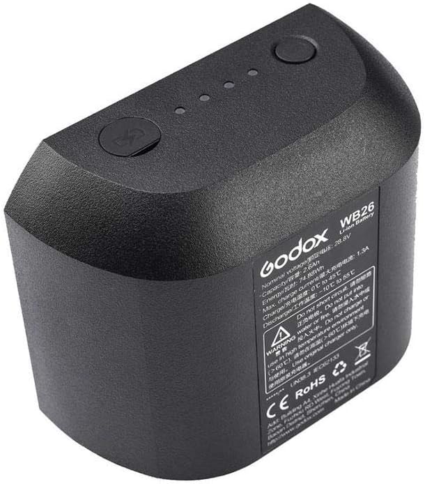 GODOX WB26 Batteria per AD600Pro II AD600Pro Batteria ricaricabile Li-ion, DC 28.8V 74.88Wh.