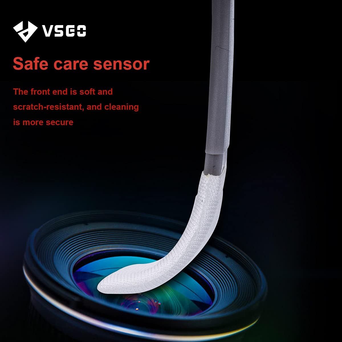 VSGO Vs S04E Kit Pulizia Sensore per Mirrorless Medio Formato 12 Tamponi 34mm Liquido 10mm