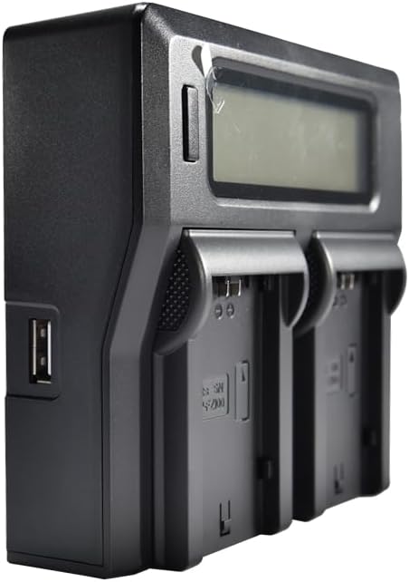 Take LCD caricabatterie doppio con display per batterie Sony FZ100