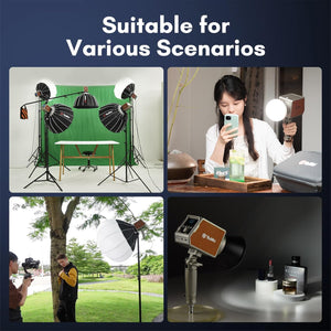 Tolifo Pl 60b 60w LED Video Light con Batteria Integrata COB per Fotografia con Attacco Bowens