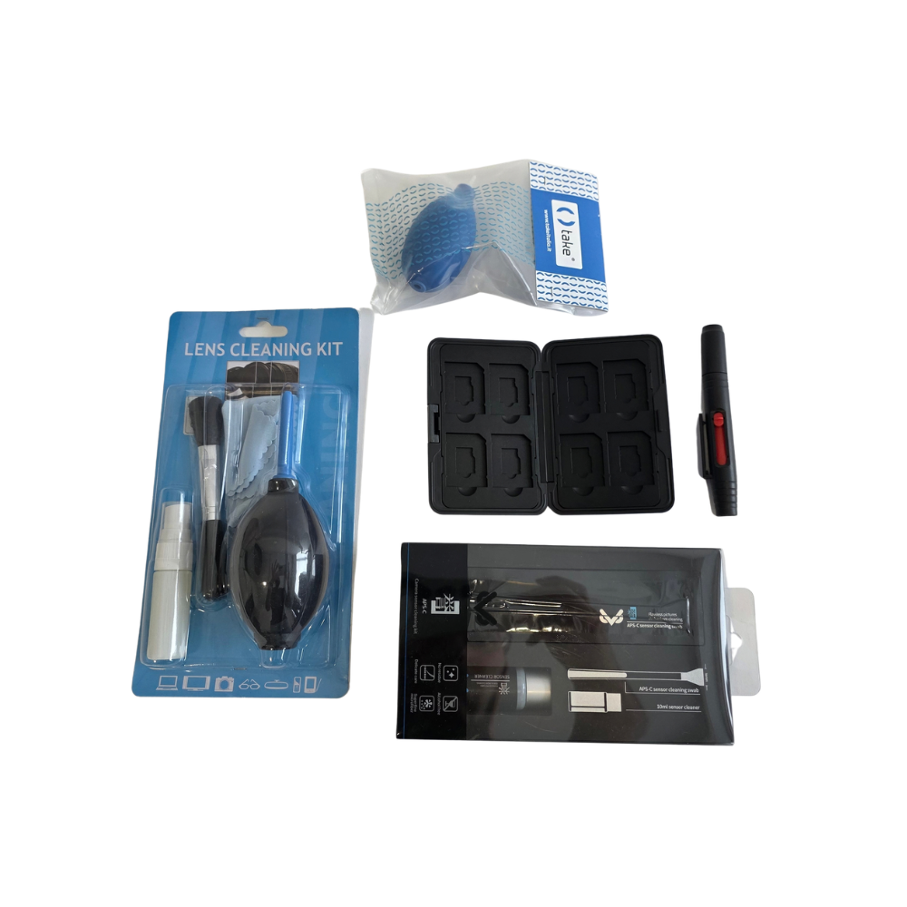 Kit Pulizia Pro – 5 pezzi per fotocamera, ottiche e sensore APS-C