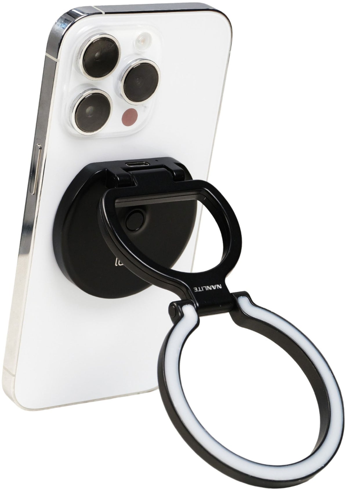 NANLITE lumo smartphone ring light with clever folding mechanism polar