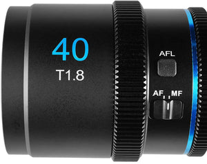 SIRUI AF 40mm T1.8 1.33X S35 Anamorphic Lens Z-Mount Blue Flare