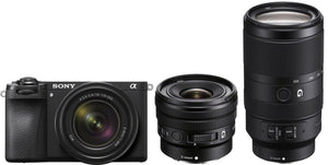 Sony Alpha ILCE-6700 + 18-135mm + 10-20mm f/4.0 G + 70-350mm f/4.5-6.3 G