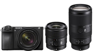 Sony Alpha ILCE-6700 + 18-135mm + 15mm f/1.4 G + 70-350mm f/4.5-6.3 G