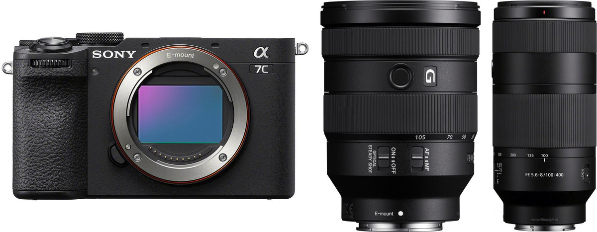 Sony Alpha ILCE-7C II (black) + 24-105mm f/4 G OSS + 100-400mm f/5.6-8
