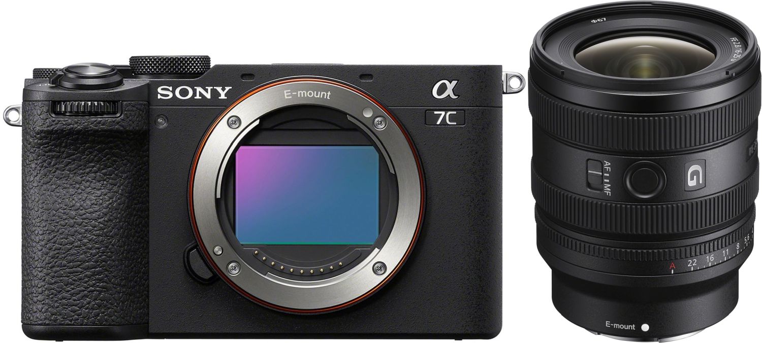 Sony Alpha 7C II nero con Sony FE 16-25mm f/2.8 G
